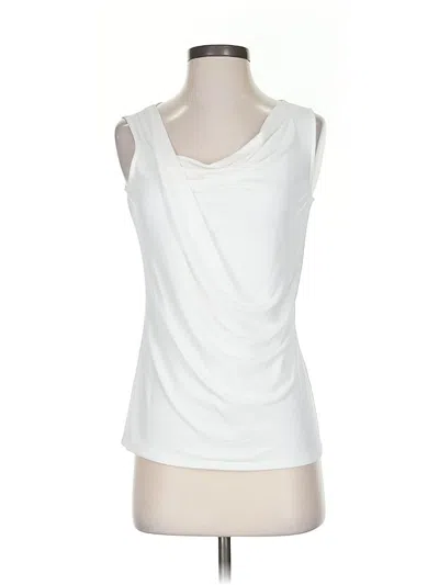 Pre-owned Ivanka Trump Sleeveless Blouse In White