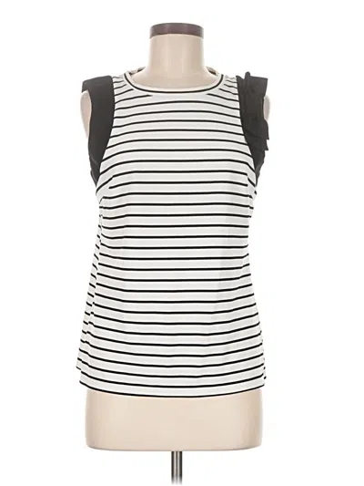 Pre-owned Ivanka Trump Sleeveless Top Ivory Boatneck Tops