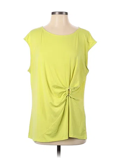 Pre-owned Ivanka Trump Sleeveless Top Yellow Cowl Neck Tops