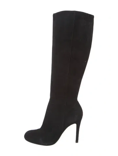 Pre-owned Ivanka Trump Suede Boots In Black