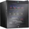 Ivation 12 Bottle Compressor Wine Refrigerator, Cube Wine Cooler With Lock In Black
