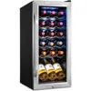 Ivation 18 Bottle Compressor Wine Refrigerator, Freestanding Wine Cooler With Lock In Multi