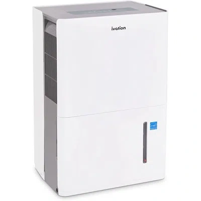 Ivation 4,500 Sq. Ft Energy Star Dehumidifier With Pump, Large Capacity Compressor De-humidifier For Big Roo In White