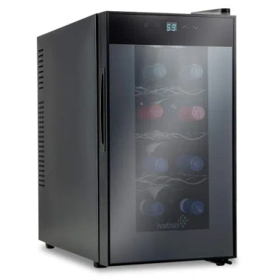 Ivation 8 Bottle Thermoelectric Wine Cooler In Black