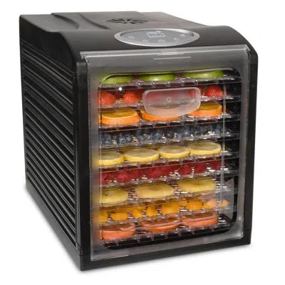 Ivation 9 Tray Electric Beef Jerky Countertop Food Dehydrator For A Healthy Diet In Clear;black