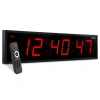 Ivation Digital Led Calendar Wall Clock In Red