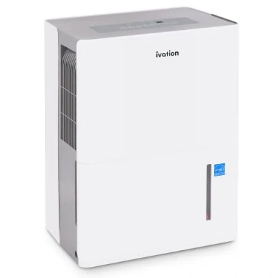 Ivation Energy Star Dehumidifier With Hose Connector, Humidity Control & Auto Shutoff In White