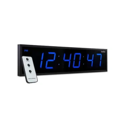 Ivation Large Digital Clock, 24 Led Wall Clock With 6-level Brightness & Mounting Hardware In Blue