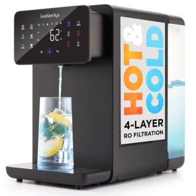 Ivation Reverse Osmosis Water Filter, Hot & Cold Dispenser, 4-stage Ro, 6 Temp Presets In Black