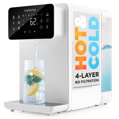Ivation Reverse Osmosis Water Filter, Hot & Cold Dispenser, 4-stage Ro, 6 Temp Presets In White