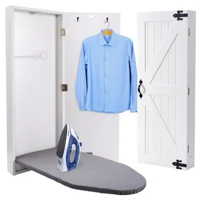 Ivation Steel Mounted Ironing Board / Center In White