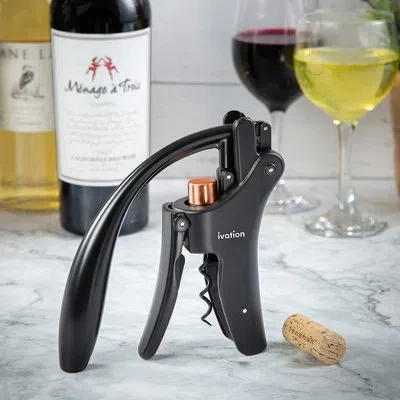 Ivation Wine Opener  Corkscrew In Matte Black