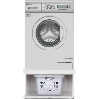 Ivation Wooden Laundry Pedestal For Washer & Dryer, 33.86x 29.92 Universal Fit In White