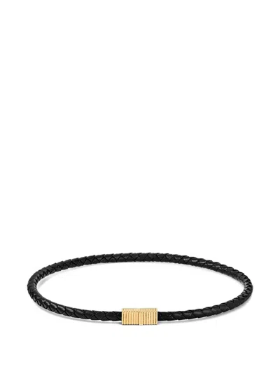 Ivi Braided Joia Leather Necklace In Black