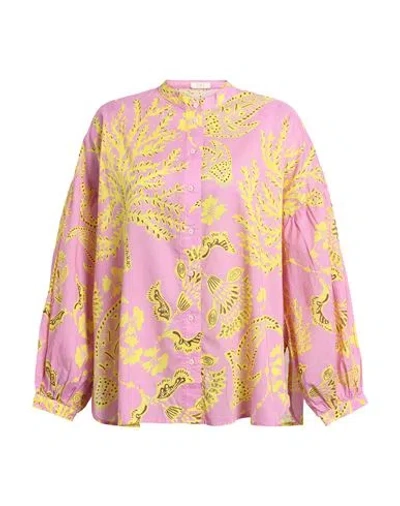 Ivi Collection Woman Shirt Pink Size 12 Organic Cotton