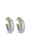 Ivi Gaia Rhodium-plated Hoop Earrings In Silver