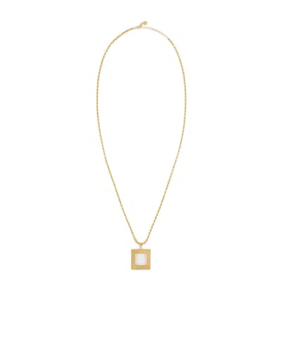 Ivi Logo Necklace In Yellow