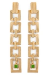 Ivi Los Angeles Aurelia Drop Earrings In Gold/green Chrome Diopside