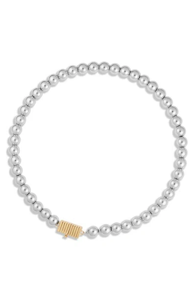 Ivi Los Angeles Kelly Beaded Necklace In Silver