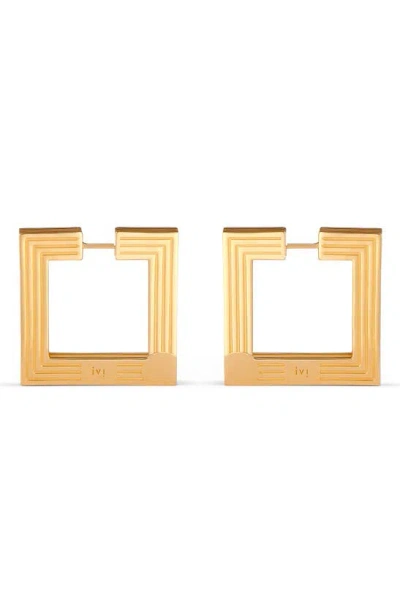 Ivi Los Angeles Large Aurelia Hoop Earrings In Gold