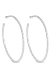 Ivi Los Angeles Large Signore Hoop Earrings In Silver