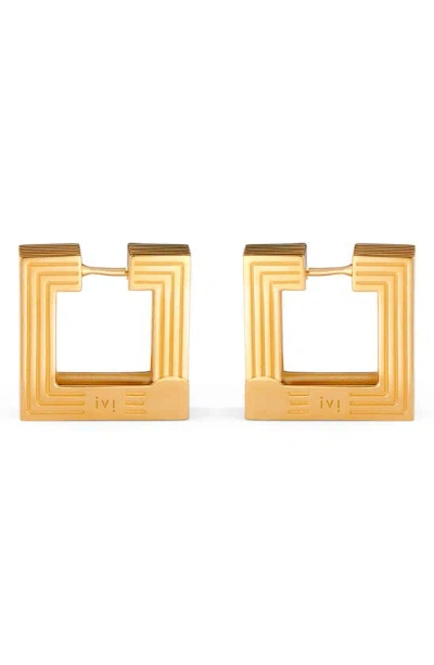 Ivi Los Angeles Medium Aurelia Hoop Earrings In Yellow Gold