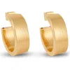 Ivi Los Angeles Medium Signora Hollow Hoop Earrings In Yellow Gold