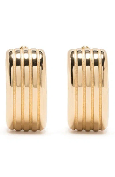 Ivi Los Angeles Signore Oval Hoop Earrings In Yellow Gold