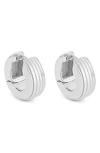 Ivi Los Angeles Slim Aurelia Huggie Hoop Earrings In Silver