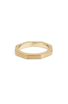 Ivi Los Angeles Slim Octagon Band Ring