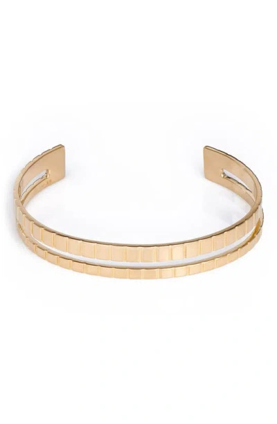 Ivi Los Angeles Slim Slot Cuff Bracelet In Yellow Gold