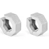Ivi Los Angeles Small Aurelia Octagon Hoop Earrings In Silver