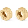 Ivi Los Angeles Small Aurelia Octagon Hoop Earrings In Yellow Gold