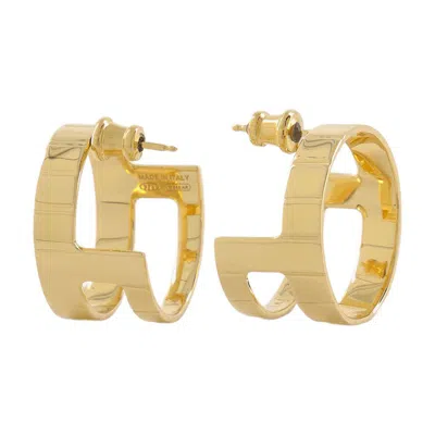 Ivi Slot -plated Earrings In Gold