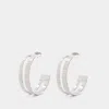 Ivi Grooved Earrings In Silver