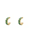 IVI SMALL TOY EARRING - GOLD GREEN ONYX - OR