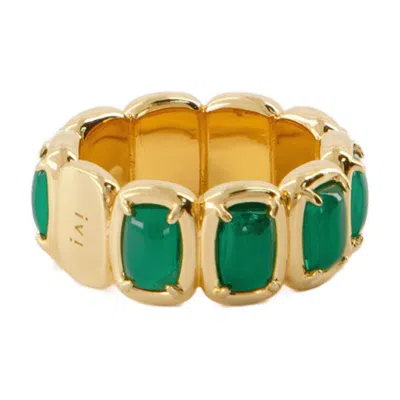 Ivi Toy Ring  Green Onyx Or