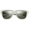 Ivi Vision Dusky- Dpm - Brushed Aluminum / Green Grey Lens In Polished Ivory In Green