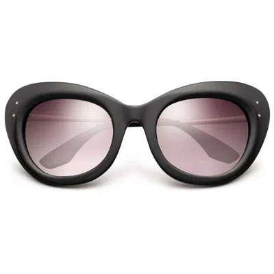 Ivi Vision Faye - Rose Gold / Rose Gradient Lens In Matte Black In Grey