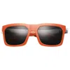Ivi Vision Giving - Grey Lens In Polished Blood Orange - Brushed Gunmetal In Black