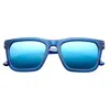 Ivi Vision Gravitas - Pacific Blue Flash Lens In Matte Midway Blue - Antique Brass