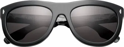 Ivi Vision Jagger - Grey Lens In Polished Black - Marble Stone