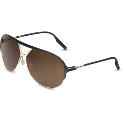 Ivi Vision Men's Division Sunglasses In Polished Black/ Bronze Lens In Multi