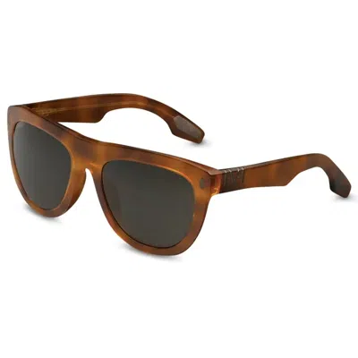 Ivi Vision Men's Jagger Sunglasses In Classic Tortoise/ Green / Grey Lens In Multi