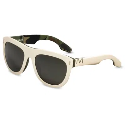 Ivi Vision Men's Jagger Sunglasses In Dpm - Ivory/ Green / Grey Lens In Multi