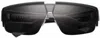 Ivi Vision Men's Living Sunglasses In Polished Black / Grey Lens In Black