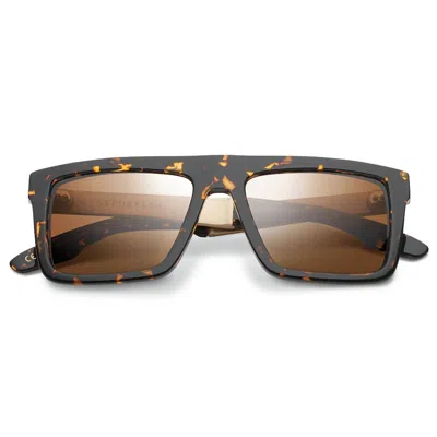 Ivi Vision Men's Sepulveda Sunglasses In Polished Ambercomb Tortoise - Brushed Gold In Multi