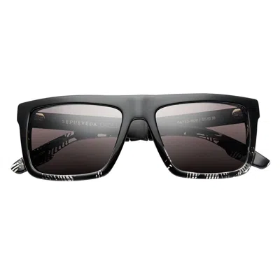 Ivi Vision Men's Sepulveda Sunglasses In Polished Dazzle - Brushed Black / Grey Lens