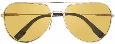 Ivi Vision Unisex Blake Aviator Sunglasses In Gold