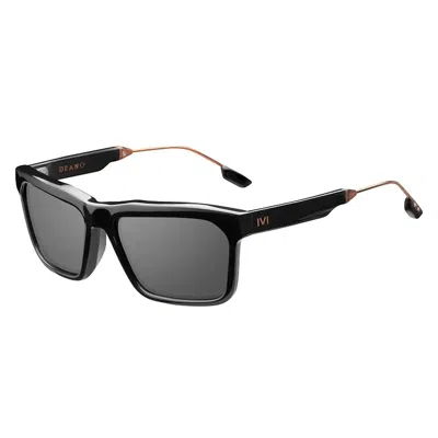 Ivi Vision Unisex Deano Sunglasses In Black & Copper/ Grey Lens